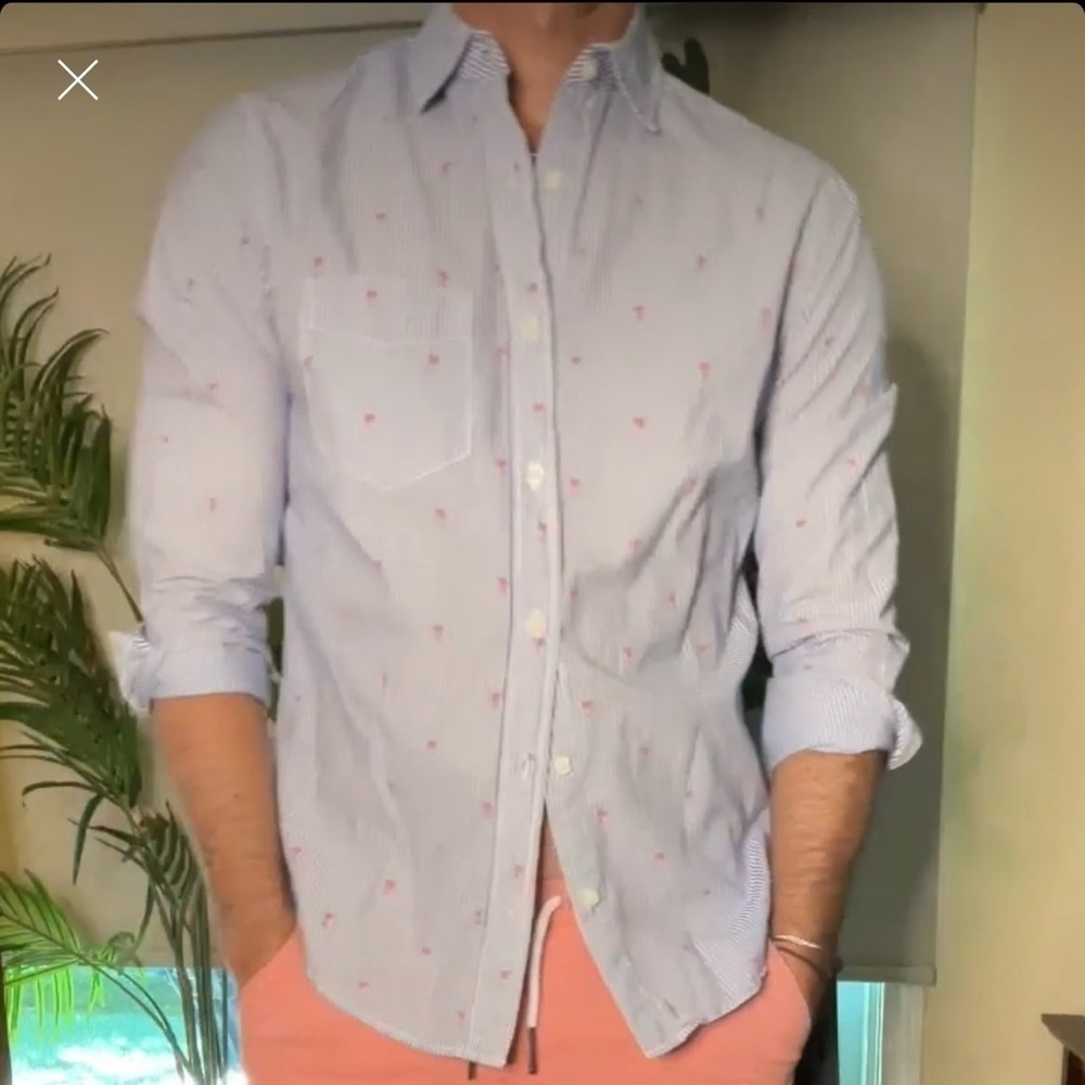 Aeropostale | Palm Trees Button down Shirt (Small) - Picture 2 of 10